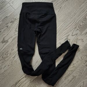 Alo Yoga Black Mid-Rise Goddess Ribbed Leggings Size XXS